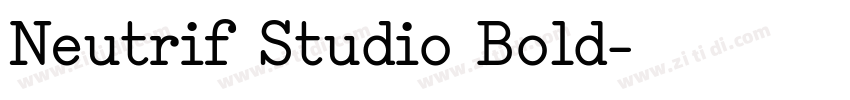 Neutrif Studio Bold字体转换